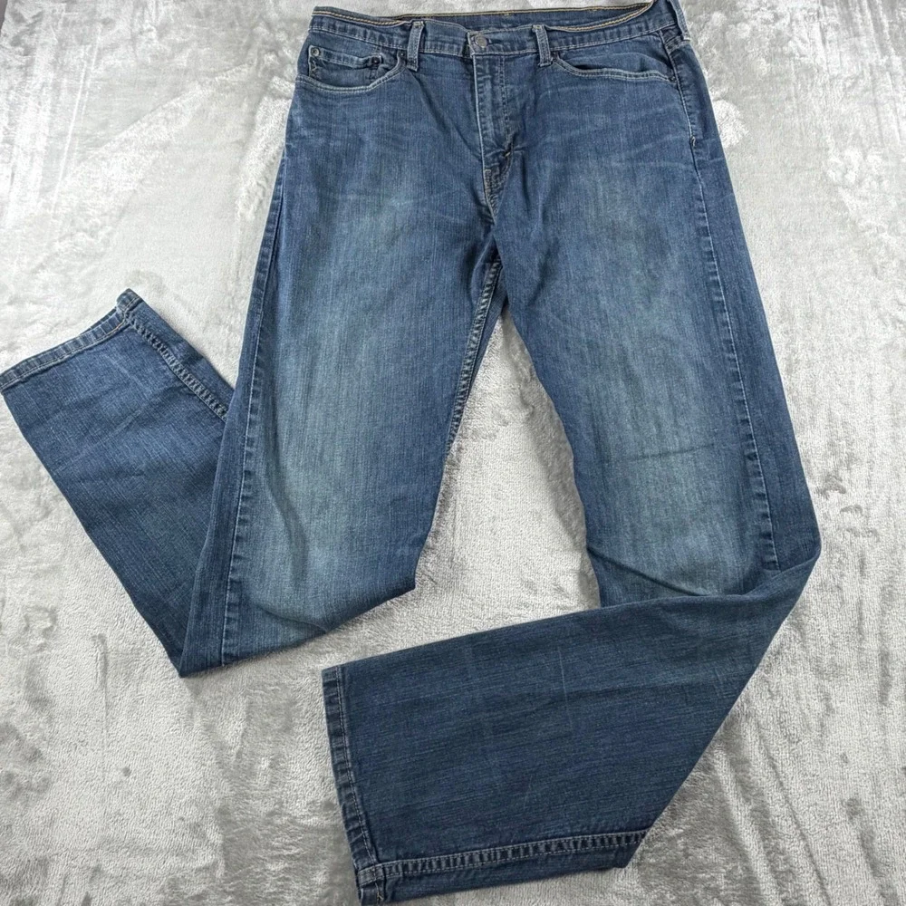Levis 502 Regular Tapered Jeans Mens 38x38 Blue Denim 59684-0003